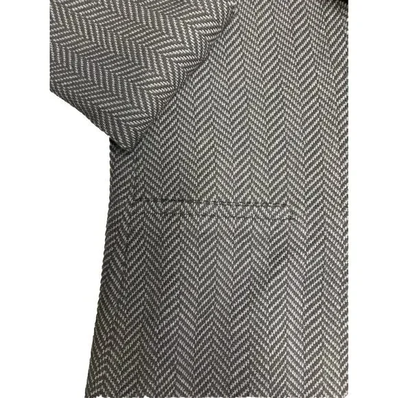 Armani Collezioni Black/grey Chevron Stretch Knit Women’s Blazer Size 6 - Picture 3 of 4
